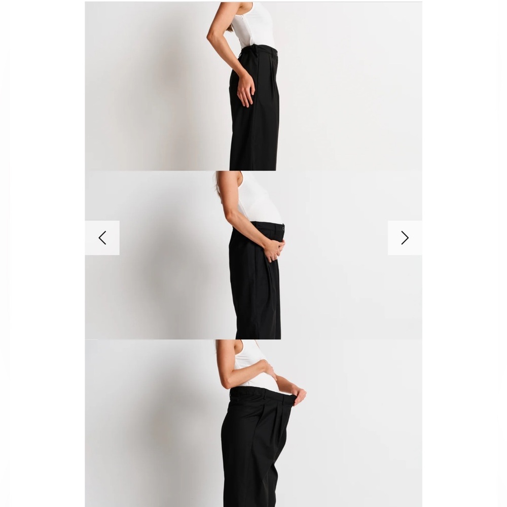 Apero Black Wide Leg Maternity Pants - Picture 2 of 10